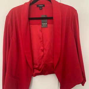 New Cropped Red Torrid Blazer